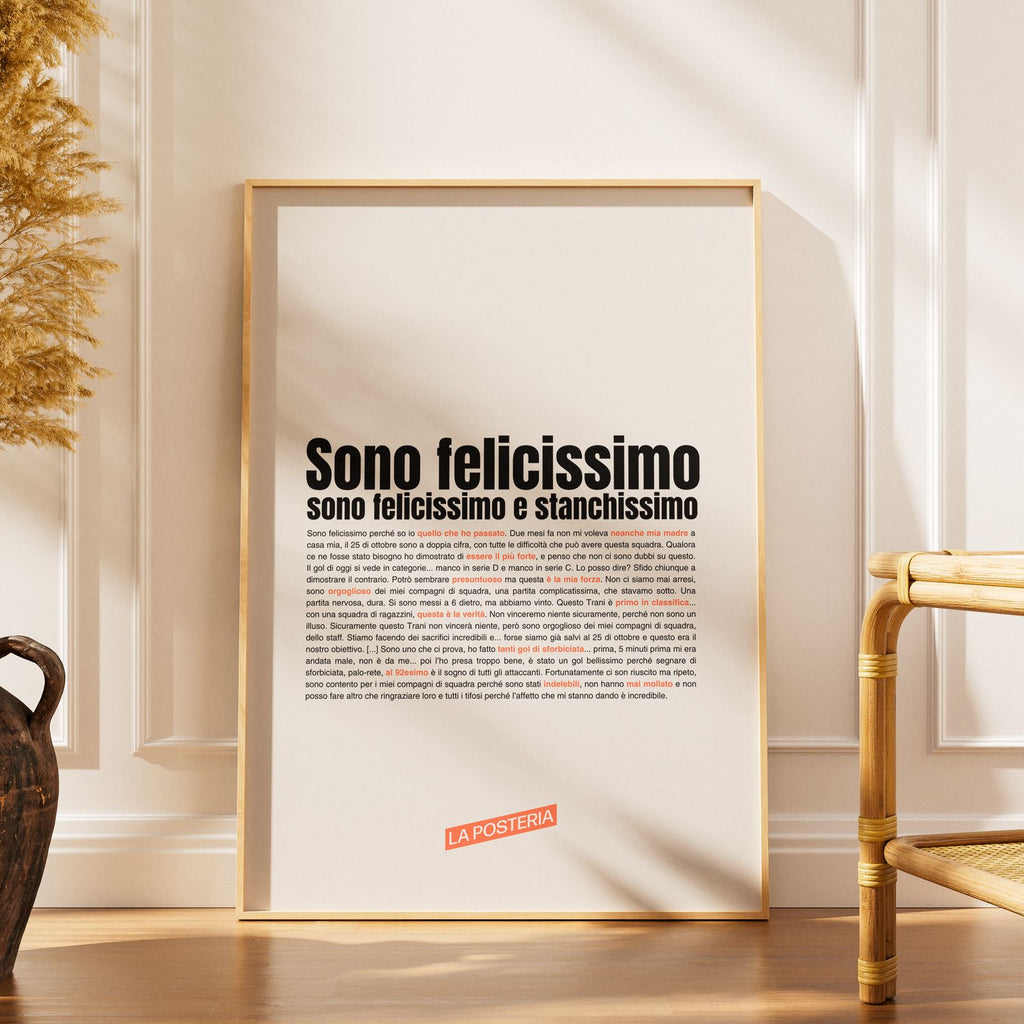 Sono felicissimo e stanchissimo